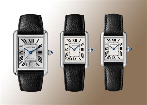 cartier tank watch sizes.